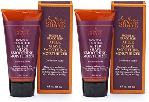 Shea Moisture Honey &amp; Black Seed Aftershave Smoothing Moisturizer with Shea Butter, Mango, Coconut, Pomegranate and Jojoba Seed Oils, 4 fl. oz. (Pack of 2)