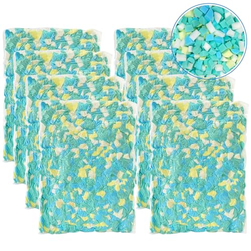 Welacer 40lbs Bean Bag Filler, Shredded Memory Foam Filling for Pillow Stuffing Cushion Arts Crafts Refill, Without Added Gel Particles, Premium Soft and Great for Stuffing (Multi Color and Shape)