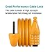 Titanker Bike Lock, Bike Locks Cable 4 Feet Coiled Secure Resettable Combination Bike Cable Lock with Mounting Bracket, 1/2 Inch Diameter (Baby Orange(4 feet))