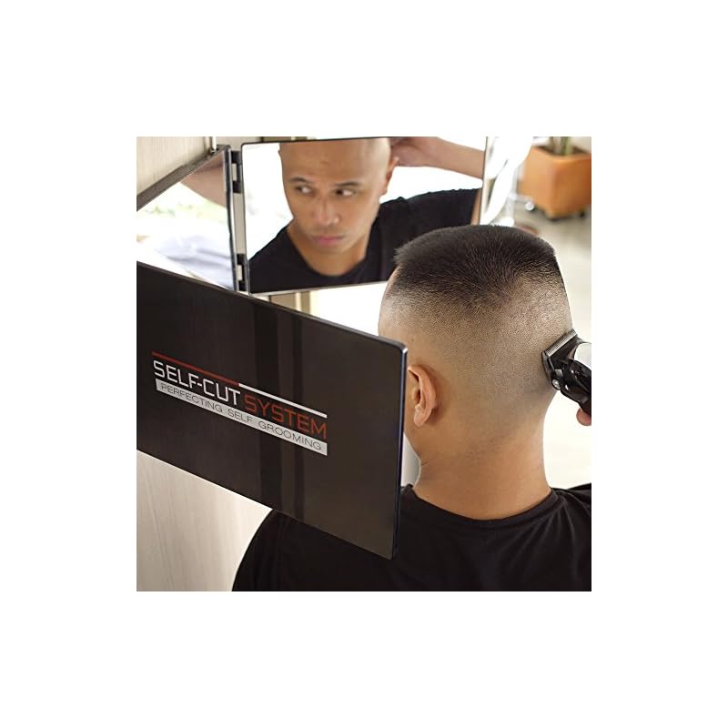 3 Way Mirror Self Cut System Review Professional Barber Clippers