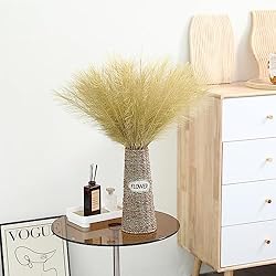 Wertuirk 60pcs Gold Faux Pampas Grass - 24 Inch