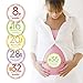Pearhead Pregnancy Milestone Photo Sharing Belly Stickers, 16 Stickers Included
