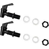 2 Pcs Replacement Cooler Faucet, Reusable Spigot Spout Water Beverage Lever Pour Dispenser Valve Water Crock Water Tap, BPA Free Plastic Water Spigot (Black)