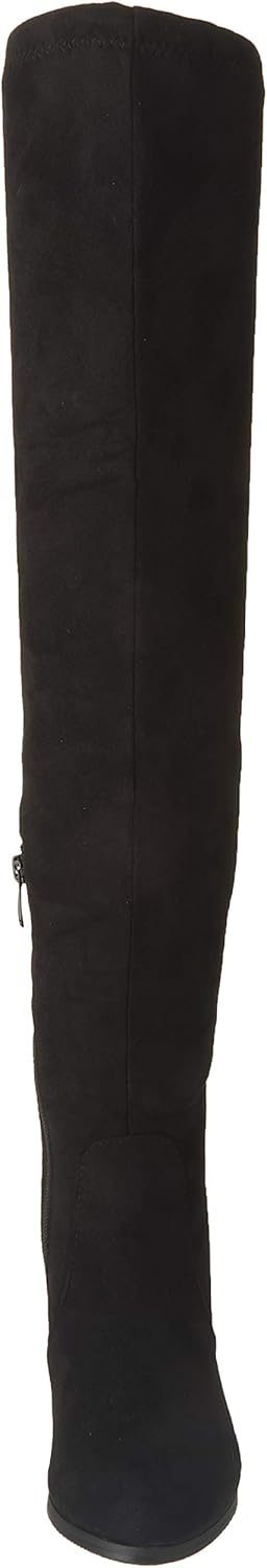 DREAM PAIRS Women's Thigh High Fashion Boots Over The Knee Block Mid Heel Boots: Shoes