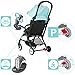 Green Deluxe Dual-Brake Single Baby Stroller, Portable Light Weight Travel Pram, Large Water Resistant Umbrella Canopy for Infant Toddler, Boys, Girls Unisex 3 Month, 1, 2 Year Old and UP