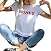 BLACKMYTH Women Summer Short Sleeve Top Tee Graphic Cute T-Shirt White Small