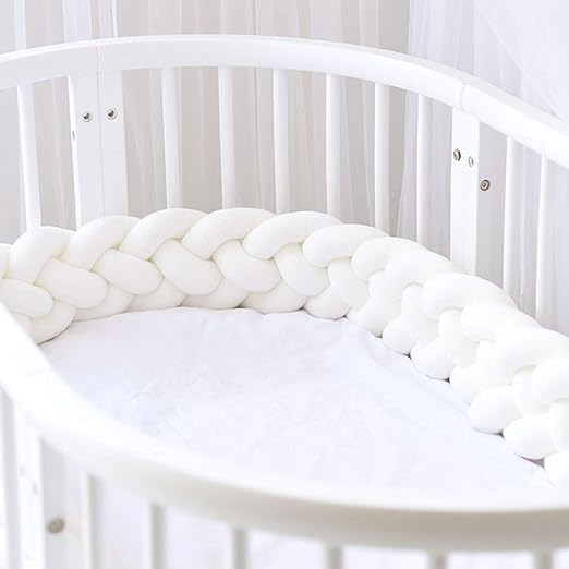 baby crib bumper knotted