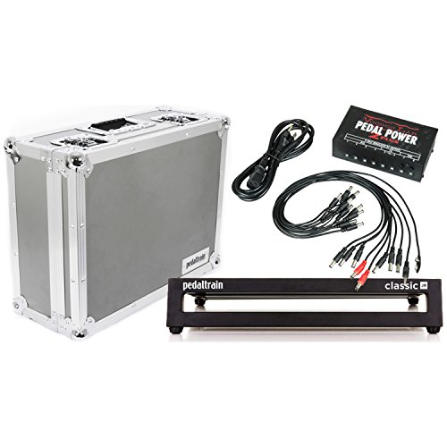 Pedaltrain Classic JR 4-RAIL, 18" x 12.5" PEDALBOARD w/Tour Case and Voodoo Lab Pedal Power 2 Plus Power Supply