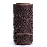 KINGSO 284 Yards Leather Sewing Waxed Thread DIY Craft Light Brown