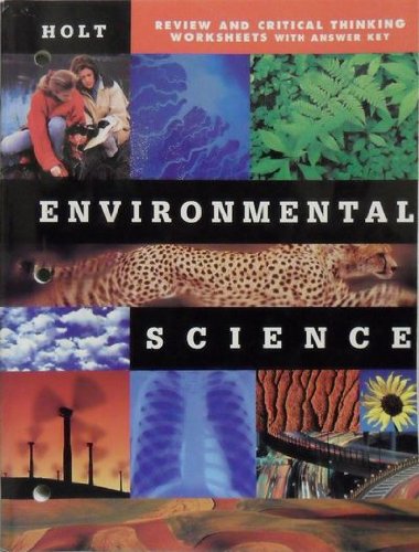 environmental science review and critical thinking worksheets with answer key holt rinehart and winston 9780030538445 amazon com books