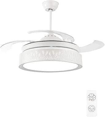 QIYUE Luz 42 pulgadas regulable LED luz de techo del ventilador del