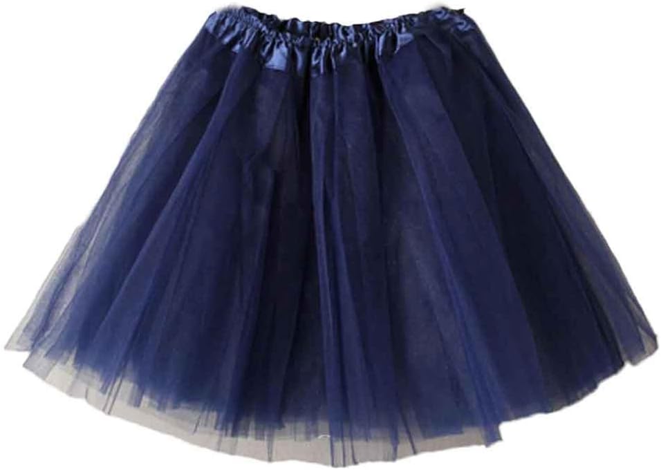 MODOQO Women's Tutu Skirt Casual Solid Lace Mini Layered Ballet Dance Dress Skirt