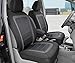 BDK Advanced Performance Black & Gray Charcoal Car Seat Covers & Heavy Duty Rubber Floor Mats Combo (w/Motor Trend 2-Tone Mats)