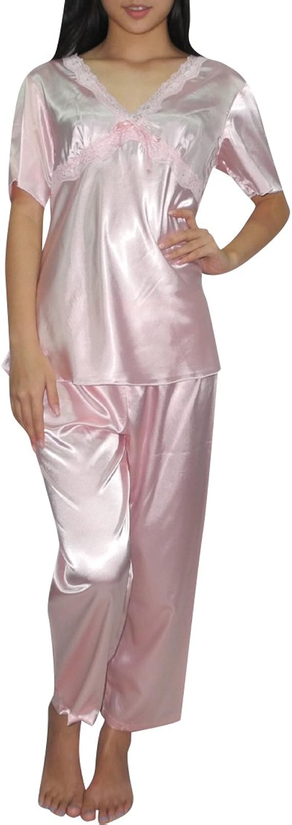 2PC SLEEPWEAR SET Womens Silk Pajama / Loungewear