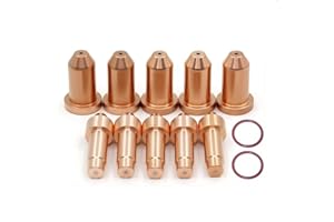 WELDINGSTOP 770791 Electrode & 770797 Tip/Nozzle 40A for Hobart Airforce 40i Plasma Cutter XT40R Torch Plasma Consumables(PKG-12)