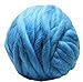 Merino Wool Super Chunky Yarn- Bulky Roving Yarn for Finger Knitting,Crocheting Felting,Making Rugs Blanket and Crafts by FLORAKNIT (Aquarius, Medium-20mm 0.55LB)
