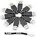 Estone New 10pcs Type A Male USB 4 Pin Plug Socket Connector With Black Plastic Cover