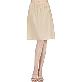 BEAUTELICATE Womens Half Slip 100% Cotton Vintage Underskirt in 3 Lengths