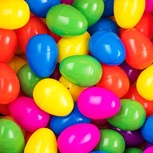 Prextex Easter Eggs 100 count, Bulk Plastic Easter Eggs, Plastic Eggs