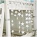 Fonder Mols Set of 4 10-feet Twinkle Star Shaped Hanging Decoration String Party Paper Garland Color Silver