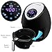 NutriChef Electric Hot Air Fryer Oven w/ Digital Display - Big 3.4 Qt Capacity Stainless Steel Kitchen Oilless Convection Power Multi Cooker w/ Basket, Pan - Use for Baking, Grill - PKAIRFR42 (Black)