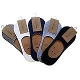Men's No Show Socks Invisible Boat Shoe Bamboo Fiber Non Slip Socks(5 pack socks)