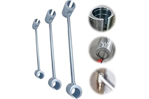 Coloday Hinges Gap Adjusting Wrench, 2024 New Door Hinge Repair Spanner Adjustable Wrench Tool, Upgrade Spanner Key for Round Bolt Standard Gauge Heavy Duty Door Hinge Adjustment Tool (1, Medium)