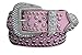 TFJ Women's Western Fashion Belt Big Metal Buckle Studs Beaded Rhinestones S M L Light Pink (M/L 33