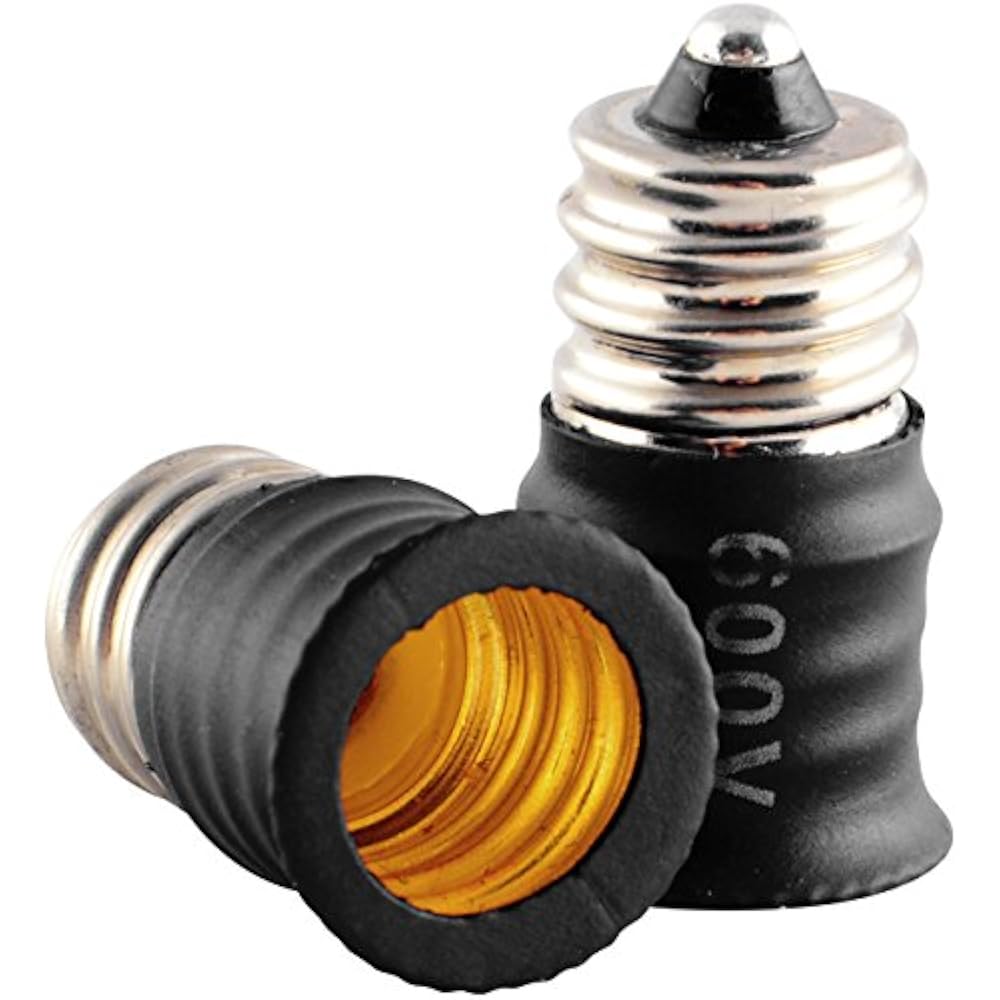 (5pack) Candelabra Light Bulb Base Extension E12 Socket Extender