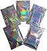 100 Smell Proof Mylar Bags - 4x6 inch Holographic Rainbow Color Resealable Clear Ziplock Food Safe Plastic Aluminum Material (4x6 in, Holographic Rainbow) - by BEST Designs