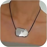 Roe Dolph Gold Pendant Necklace Boho Statement Necklaces for Women Chunky Charm Necklace Long Cord Necklaces with Drop Style Christmas Jewelry Gift