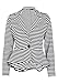 Forever Womens Long Sleeves Stripe Print Peplum Button Blazer