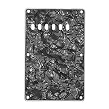 ammoon Pickguard Back Plate Tremolo Cavity Cover Vintage Style Backplate for Stratocaster Strat ST Standard Modern Style Electric Guitar 4Ply