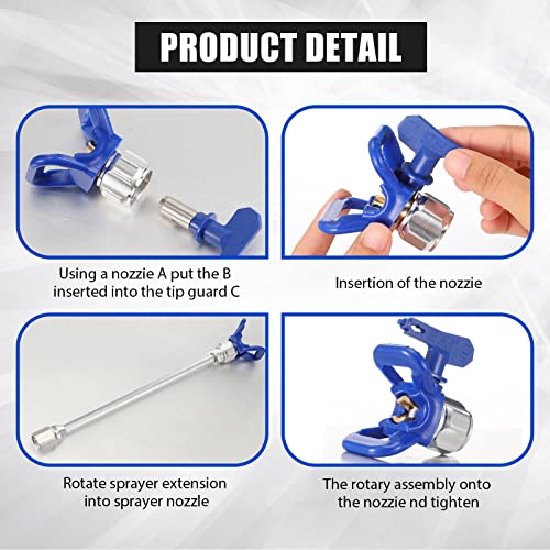 9 Pieces Paint Sprayer Airless Reversible Spray Tip Nozzles Paint Spray