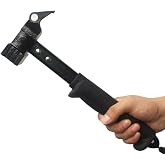 Heavy Duty Tent Stake Peg Hammer &amp; Puller 2 in 1 Tool, Portable Camping Mallet with Non-Slip Rubber Handle, Steel Tent Stakes Remover for Outdoor Camping Hiking Backpacking