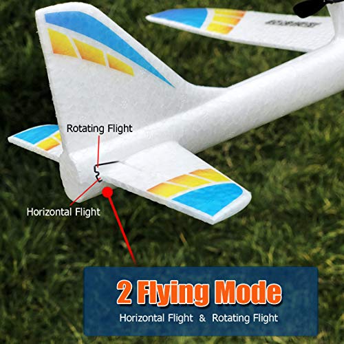 Electric Airplane Toys, Rechargeable 2 Flight Mode Throwing Plane, Outdoor Sport Toy, Foam Education Glider Aeroplane for boys Adults, Family Flying Game Toy,Styrofoam Airplanes,Gift for Kids Teens