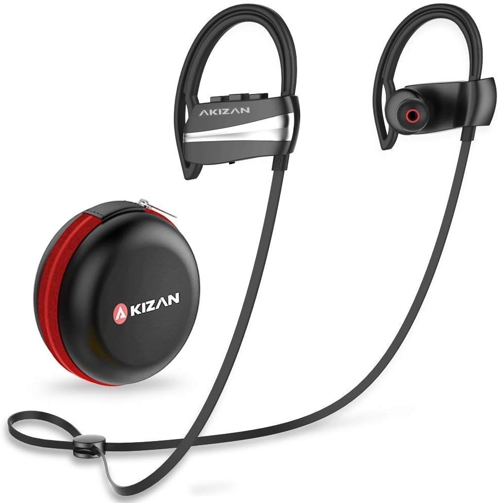 Bluetooth Earbuds, Waterproof Wireless Headphones w/Mic, in-Ear Buds for Running Sport Workout, Compatible w/iPhone Samsung Cell Phones, 12Hrs Play, Noise Cancelling, Sweatproof Headsets-AKIZAN M2