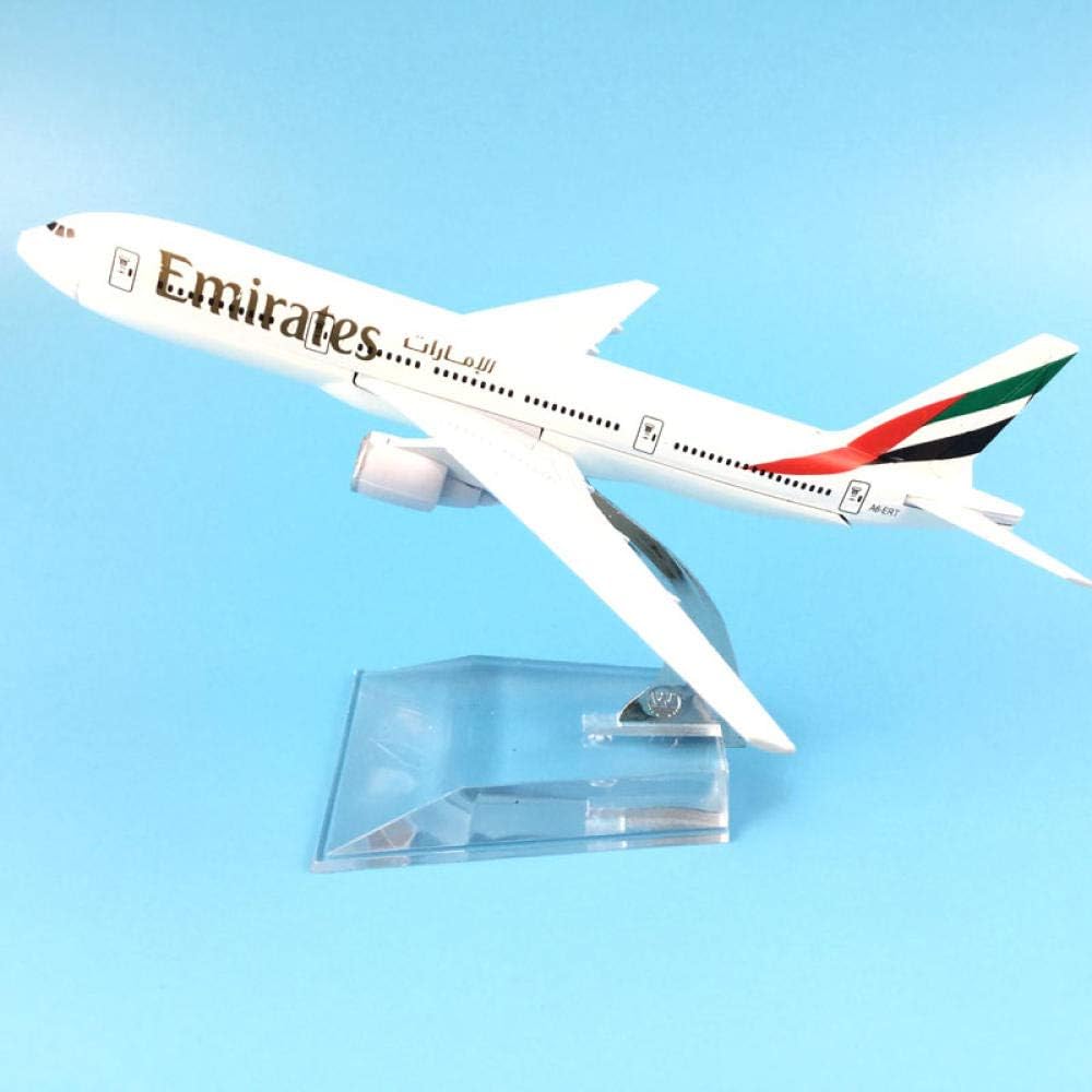 HCBYJ Air Emirates Monolayer Airlines Airplane Model Airbus 777 16cm Alloy Metal w Stand Aircraft Toys for childre
