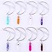 Natural Stone Pendant Gems Moon Hair Clip Crystal Gemstone 8 Pcs Women Girls Alloy Charms Clamp Hairpin Barrettes Bobby Pins Hair Ornament Decoration Accessory