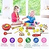 Only Better Toddlers Musical Instruments Wooden Music Toys 24 Pcs Musical Percussion Drum Set for 3 4 5 Years Olds 36…