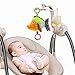 eurofield Fish Infant Musical Plush Toy Pram Car Stroller Hanging Pull String Toy with Crinkle Paper,Mirror,Hook up and Ring (No Batteries Required) (Musical Style)