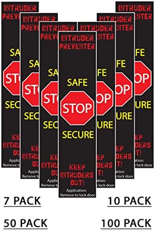 7, 10, 50, 100 Pack - Full Size Lockdown Magnetic Strips for School Lockdowns - Classroom Intruder Defense System - Security Door Frame Strike Plate Safety Magnet Strip for Active Shooter