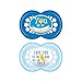 MAM Original Baby Pacifier, Nipple Shape Helps Promote Healthy Oral Development, Sterilizer Case, 2 Pack, 6-16 Months, Attitude/Boy