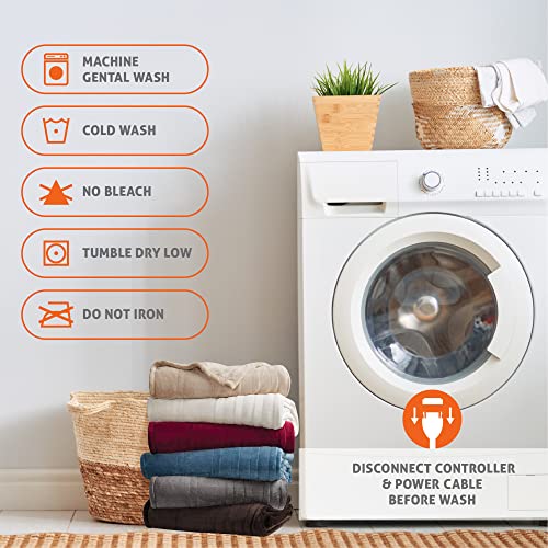 Degrees of Comfort Electric Blanket King Size, Heated Blanket for Bed