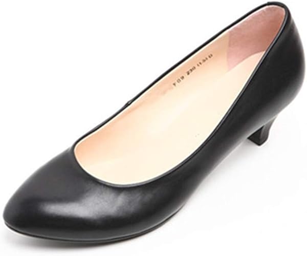 Amazon Zuoma レディース パンプス ハイヒール3 5 5cm 革靴 ビジネスシューズ 長時間立ち仕事用 フォーマル パーティー オフィス 柔らかい 履き心地 歩きやすい 就職活動 冠婚葬祭 パンプス
