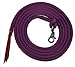 Knotty Girlz Premium 1/2″ Samson Eq Braid Yacht Natural Horse Lead Rope w/Nickel Plated or Stainless Steel, Trigger Bull 12ft, 14ft, or 16ft. (Purple, 14ft. w/Hitched in Stainless Steel Trigger Bull)thumb 1