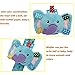Daisy Baby Rattle Toy, Animal Wrists Rattle & Foot Finder Socks Toy Gift Set, Baby Foot Rattle Organic Cotton Socks for Infant and Toddler - Elephant and Pig (4 Pieces)
