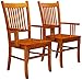 Marbrisa Slat Back Arm Chairs, Sienna Brown (Set of 2)