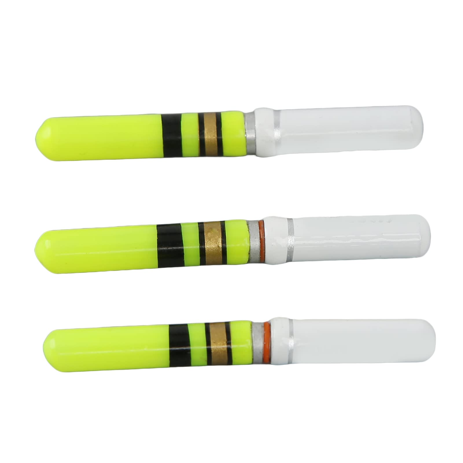 Alomejor 3Pcs Night Fishing LED Float Luminous Glowing Float Tail LED Light Stick Tools Fishing Bobbers Floats(green)