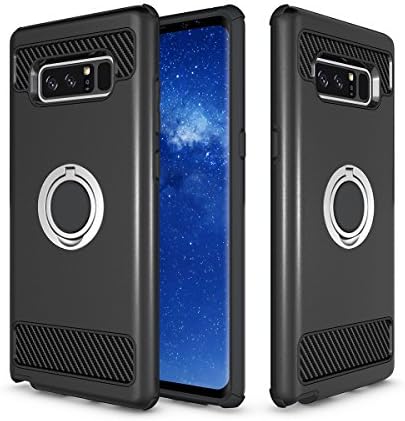 Lumiel Galaxy S8 Plus Case, Ring Holder Kickstand Ring Stand Grip With Metal Patch, Soft TPU Inner Hard PC Back, Shock Absorbing Bumper, Cover for Galaxy S8 Plus